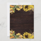 Rustieke Zonnebloem & Mason Jar Lights Sweet Sixte Kaart (Achterkant)