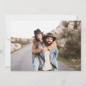 Rustieke Zonnebloem Mason Jar Save the Date (Achterkant)