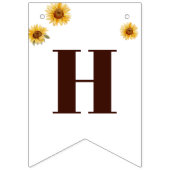 Rustieke Zonnebloem Meisjes Gelukkige Verjaardag Vlaggetjes (Tweede vlag)