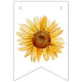 Rustieke Zonnebloem Meisjes Gelukkige Verjaardag Vlaggetjes (Eerste vlag)