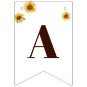 Rustieke Zonnebloem Meisjes Gelukkige Verjaardag Vlaggetjes (Derde vlag)