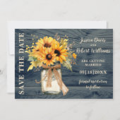 Rustieke Zonnebloem Metselaars Pot 'Save the Date' Save The Date (Voorkant)