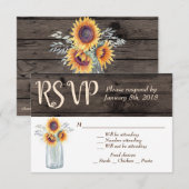 Rustieke Zonnebloem Metselwerkpot Houten Landelijk Kaart (Voorkant / Achterkant)