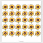 Rustieke Zonnebloem Monogram Envelop Seal Sticker (Vel)