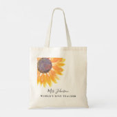 Rustieke Zonnebloem Onderwijzers Tote Bag (Achterkant)