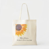 Rustieke Zonnebloem Onderwijzers Tote Bag (Voorkant)