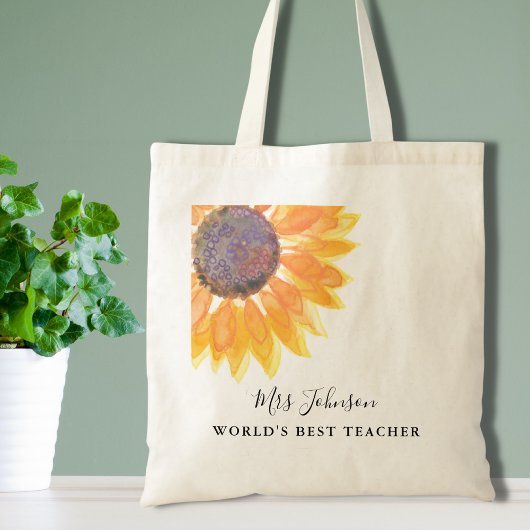 Rustieke Zonnebloem Onderwijzers Tote Bag