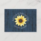 Rustieke Zonnebloem Online Reactie Kaart (Achterkant)