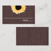Rustieke zonnebloem pracht | Wedding Escort Kaart Plaatskaartje (Voorkant / Achterkant)