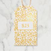 Rustieke Zonnebloem Prijs Label Goud Uw Info Busin (Voorkant)