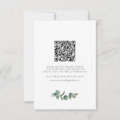 Rustieke Zonnebloem QR Code Bruiloft Save the Date (Achterkant)