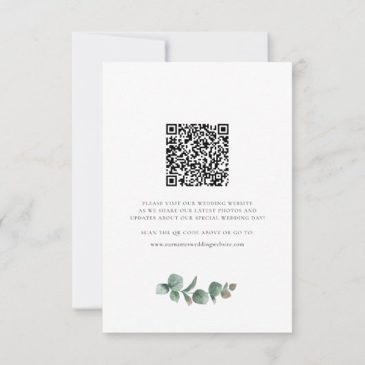 Rustieke Zonnebloem QR Code Bruiloft Save the Date (Achterkant)