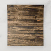 Rustieke zonnebloem receptie plaatskaartje (Binnenkant ongevouwen)