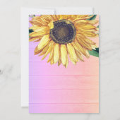 Rustieke Zonnebloem Roze Hout Meisje Baby shower I Kaart (Achterkant)