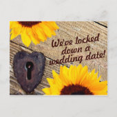 Rustieke Zonnebloem Save The Date Wedding Post Kaa Aankondigingskaart (Voorkant)