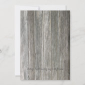 Rustieke Zonnebloem Schuur Hout Blauw Lint Kaart (Achterkant)