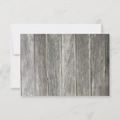 Rustieke Zonnebloem Schuur Hout Blauwgroen Lint RS RSVP Kaartje (Achterkant)