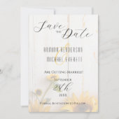 Rustieke Zonnebloem Schuur Hout Foto Save The Date (Voorkant)