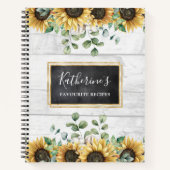 Rustieke Zonnebloem Schuur Hout Land Recept Boek (Voorkant)