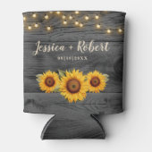 Rustieke Zonnebloem Schuur Huwelijk Koelbox Blikjeskoeler (Voorkant)