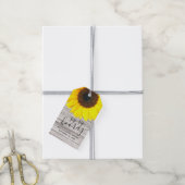 Rustieke zonnebloem 'Sip Sip Hooray' cadeautje Cadeaulabel (Met Touw)