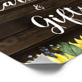 Rustieke Zonnebloem Slingerlampjes Kaarten & Cadea Poster (Hoek)