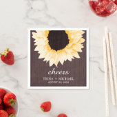 Rustieke Zonnebloem Splendor | Bruiloft Servet (Insitu)