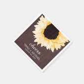 Rustieke Zonnebloem Splendor | Bruiloft Servet (Hoek)