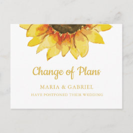 Rustieke zonnebloem. Stel bruiloft uit Wijzig de d Uitnodiging Briefkaart