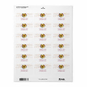 Rustieke Zonnebloem String Licht Bruiloft RSVP Adr Etiket (Full Sheet)