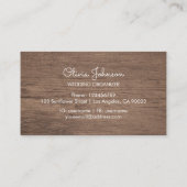 Rustieke Zonnebloem String Licht Houten Visitekaartje (Achterkant)