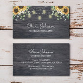 Rustieke Zonnebloem String Licht Houten Visitekaartje
