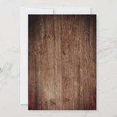 Rustieke Zonnebloem String Lights Hout Cross Doop Kaart (Achterkant)