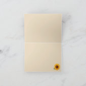 Rustieke Zonnebloem String Lights Wedding Dank u C Bedankkaart (Binnen)