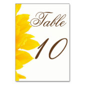 Rustieke Zonnebloem Tafelnummers (Voorkant)