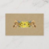 Rustieke Zonnebloem Trouwregister Kaart (Achterkant)