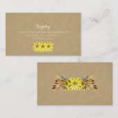 Rustieke Zonnebloem Trouwregister Kaart (Voorkant / Achterkant)