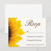 Rustieke Zonnebloem Uitnodiging RSVP (Voorkant / Achterkant)