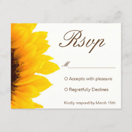Rustieke Zonnebloem Uitnodiging RSVP