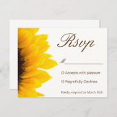 Rustieke Zonnebloem Uitnodiging RSVP (Voorkant / Achterkant)