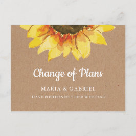 Rustieke zonnebloem. Uitstellen kraft Wijzig de da Uitnodiging Briefkaart