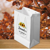 Rustieke zonnebloem verjaardag medium cadeauzakje