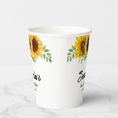Rustieke zonnebloem verjaardag papieren bekers (Rechts)