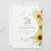 Rustieke Zonnebloem Verrassing Save the Date Kaart (Voorkant)