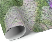 Rustieke zonnebloem vlinder pruim efemeer cadeaupapier (Rol Hoek)