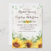 Rustieke Zonnebloem Vrijgezellenfeest Bloemen Uitn Kaart (Voorkant)