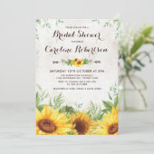 Rustieke Zonnebloem Vrijgezellenfeest Bloemen Uitn Kaart (Staand voorkant)