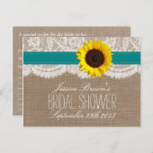 Rustieke Zonnebloem Vrijgezellenfeest Recept Kaart (Voorkant / Achterkant)