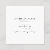 Rustieke Zonnebloem Waterverf Floral Vierkante Visitekaartje (Achterkant)