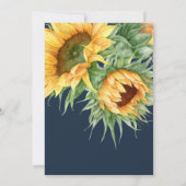 Rustieke zonnebloem waterverf script bruidsdouche kaart (Achterkant)